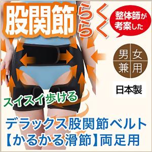 股関節 悩み 緩和 対策 楽 楽々 かるかる滑節 両足用 サポーター 歩行補助 骨盤 支持 補正 矯正 コルセット 男女兼用 送料無料