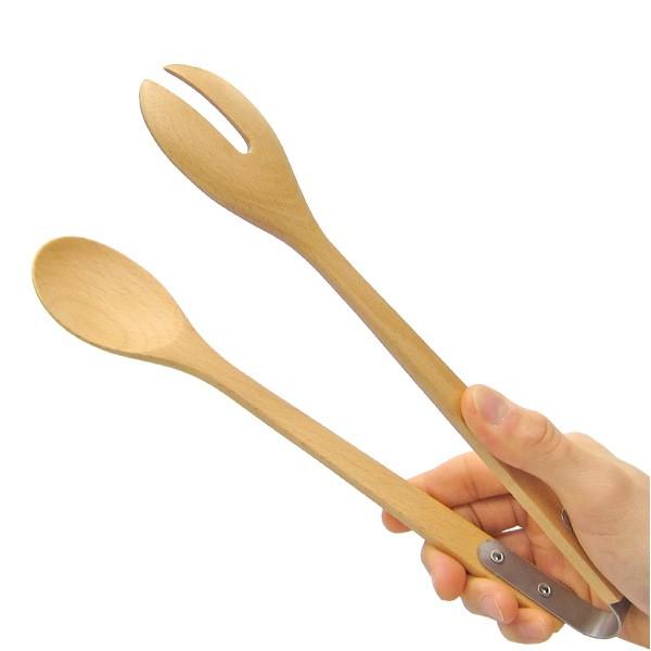 売切り特価 サーバートング ブナの木 (180-31) パン ペーカリー サラダ 取分け パスタ サ...