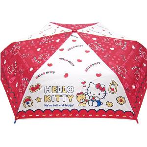 ハローキティ ポケフラ 和りんご 折りたたみ傘 軽量 雨傘 55cm折