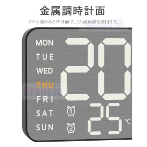 デジタル時計 置時計 ac電源 LED 掛け時...の詳細画像2