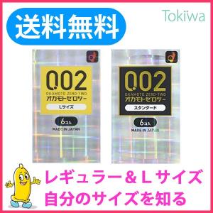 コンドーム こんどーむ 使い比べ2箱 オカモトゼロツー スタンダードとＬサイズ 自分にフィットするサイズを知る 0.02 各6コ入 メール便 避妊具