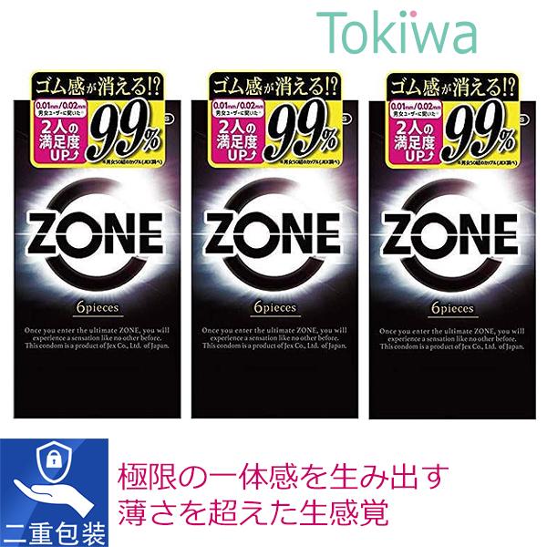 コンドー厶 ZONE ゾーン （6コ入り）×3箱 ゴム感が消えるステルスゼリー こんどーむ 避妊具 ...