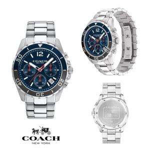 COACH コーチ 14602555 Kent ケント クオーツ クロノグラフ 44mm メンズ 腕時計 ステンレス ブランド ネイビー 紺 スポーツ 定番