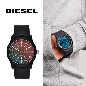 DIESEL ディーゼル DZ1819 45mm ラバー 黒 メンズ ブランド 腕時計 アームバーブラックポリカーボネートケースウォッチ
