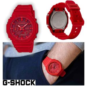 カシオ メンズ 腕時計 Gショック ジーショック 赤 GA-2100-4A レッド ストリート CASIO G-SHOCK カーボンコアガード