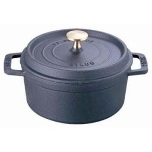 ストウブ(staub) ピコ ココット ラウンド IH対応 両手鍋 20cm ブラック 国内正規品生...