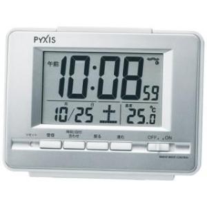 セイコー(SEIKO) NR535W(銀メタリック) PYXIS 電波目覚まし時計