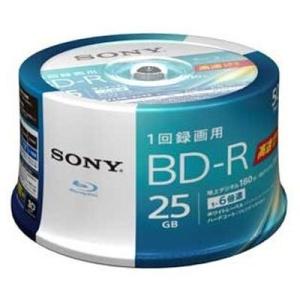 ソニー(SONY) 50BNR1VJPP6 録画用 BD-R 1層 25GB 1回録画 プリンタブル...