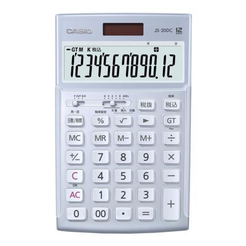 CASIO(カシオ) JS-20DC-BU-N ブルー 本格実務電卓 時間計算タイプ 12桁