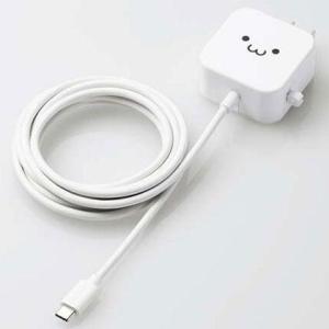 エレコム(ELECOM) MPA-ACC21WF ホワイトフェイス AC充電器 2.4A/Cケーブル...