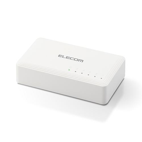 エレコム(ELECOM) EHC-G05PA2-W ホワイト Giga対応 スイッチングハブ 5ポー...