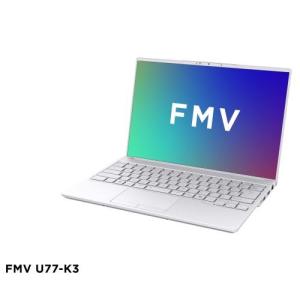 富士通(FUJITSU) FMV Note U FMVU77K3WA 14.0型 Win11Home CoreUltra7 メモリ16GB SSD512GB Office オプション付 ノートパソコン シルバーホワイト U77-K3