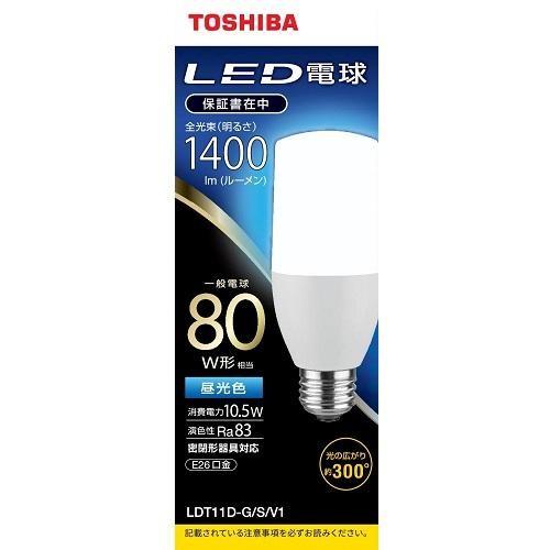 東芝(TOSHIBA) LDT11DGSV1(昼光色) LED電球 E26口金 80W形相当 140...