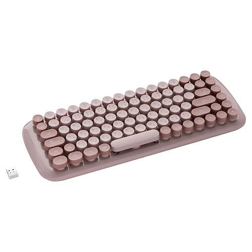 ナカバヤシ MK-03KB-P スモーキーピンク 無線ラウンドキーキャップ キーボード