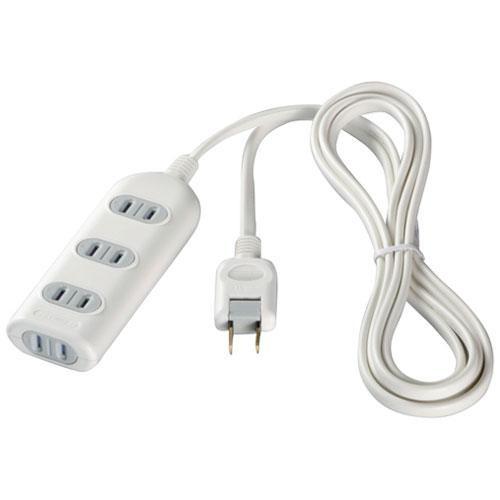 バッファロー(BUFFALO) 2ピン式電源タップ 4個口 5m BSTAPSH2450WH ホワイ...