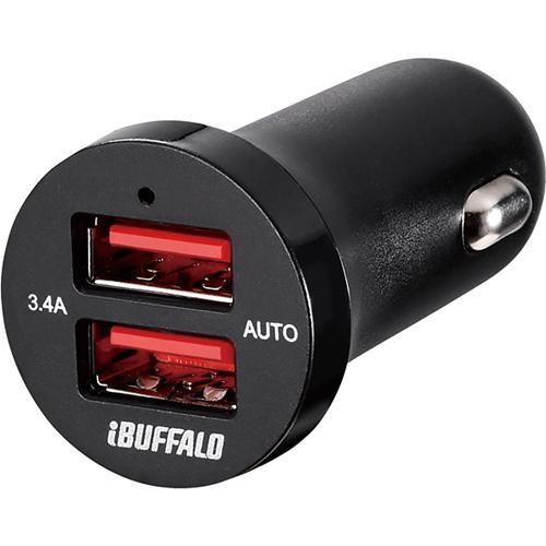バッファロー(BUFFALO) BSMPS3402P2BK(ブラック) シガーソケット用USB急速充...