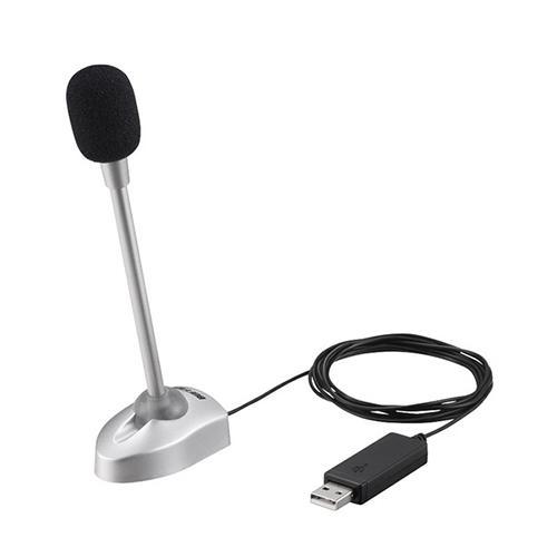 バッファロー(BUFFALO) BSHSMUM110SV シルバー USB接続スタンドマイク