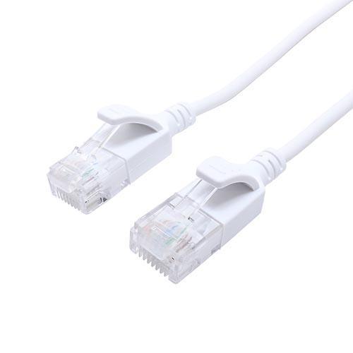 ミヨシ C6A-S3WH ホワイト カテゴリー6A 極細LANケーブル 0.3m