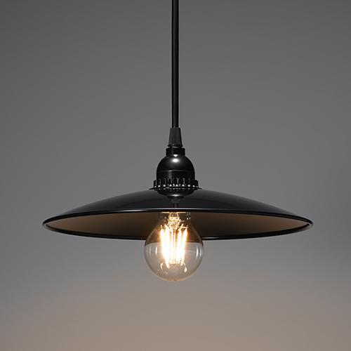 ヤザワ PDR04L01BK ブラック レトロ ペンダントライト ランプ付き