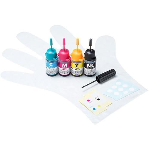 サンワサプライ INK-CM4S10S キヤノン用詰め替えインク 4色セット