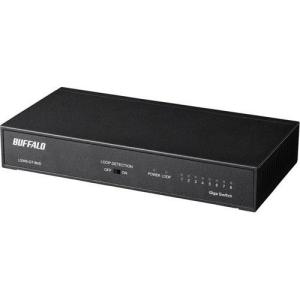 バッファロー(BUFFALO) LSW6-GT-8NS/BK(ブラック) Giga対応スイッチングハブ 電源内蔵 8ポート｜tokka