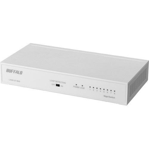 バッファロー(BUFFALO) LSW6-GT-8NS/WH(ホワイト) Giga対応スイッチングハ...