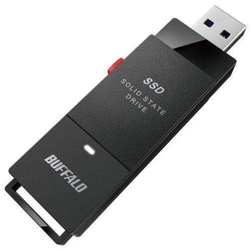 バッファロー(BUFFALO) SSD-SCT500U3-BA(ブラック) ケーブルレス ポータブル...