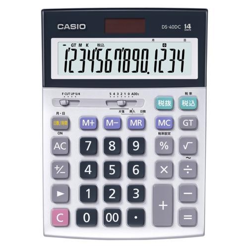 【長期保証付】CASIO(カシオ) DS-40DC 本格実務電卓 時間計算タイプ 14桁