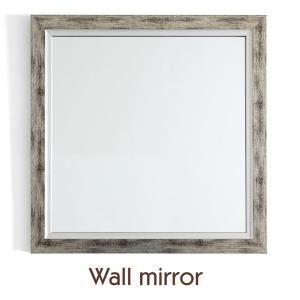 鏡 壁掛け 置き鏡 サイズ 56×76cm ナチュラル ミラー 長方形 木目調