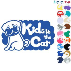 Kids in the car犬 パグお座り戌 ...の商品画像