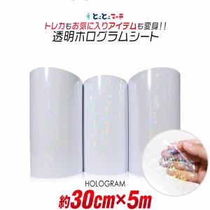 約30cm×約5m 透明ホログラムシート 約5メートル ホログラムステッカー ホログラムシール カッティング用シート 粘着シート