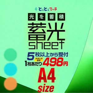 蓄光シート 蓄光シール セット割10 A4サイズ 約20cm×約30cm ステッカー 
