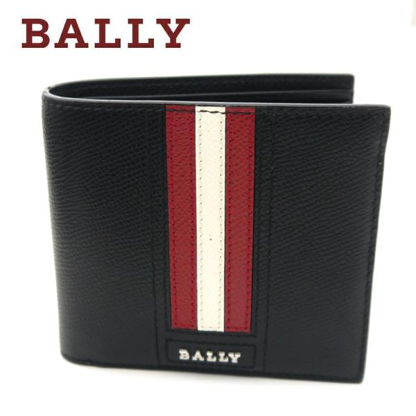 バリー BALLY 財布 二つ折り小銭入れ付 ブラック TEISEL LT 10