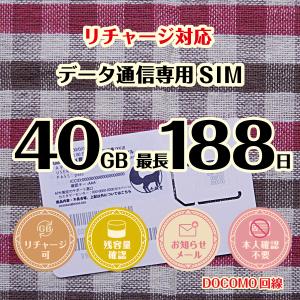 [40GB 最長188日](容量使用後は通信停止...の商品画像