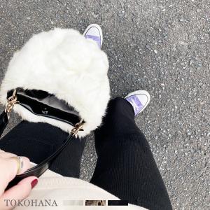 ファーバッグ ショルダー 2wayバッグ レディース フェイクファー ヒョウ柄 アニマル ファー レオパード ２WAY 無地 冬 かばん ハンドバッグ 斜めかけ 送料無料