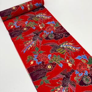 和柄 生地 紅型 びんがた 牡丹鳳凰 (赤) ...の詳細画像4