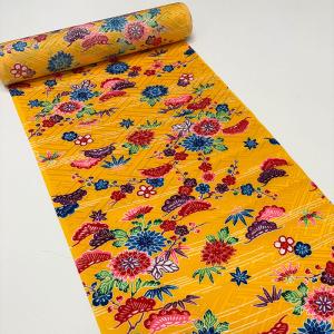 和柄 生地 紅型 びんがた 霞華松竹梅 (山吹...の詳細画像4