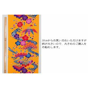 和柄 生地 紅型 びんがた 立波松竹梅 (山吹...の詳細画像4