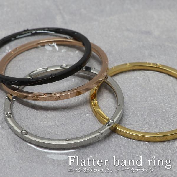 リング 指輪 ステンレス レディース メンズ 平打ち 金属アレルギー ピンキー ピンキーリング 細身...
