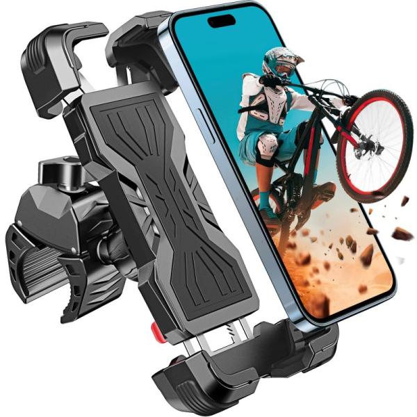 AvBang 自転車 スマホホルダー バイク スマートフォンホルダー 原付 スマホホルダー クロスバ...