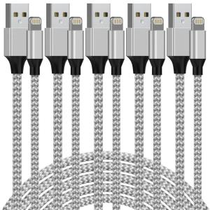 iPhone 充電ケーブル ５本セット 1/1/2/2/3Mライトニングケーブル 超高耐久USB同期＆充電 急速充電ケーブル iPhone/｜toku00301
