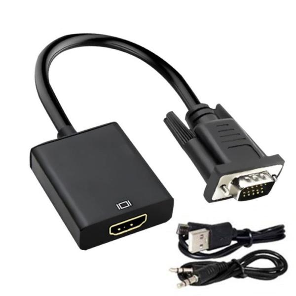 VGA HDMI 変換 アダプタケー HDMIケーブル VGA(オス) to HDMI(メス) 変換...