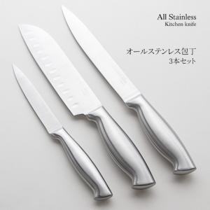 包丁 3本セット ステンレス製 よく切れる 防サビ 防カビ 長持ち 抗菌 持ち手 【☆60】【EN】/オールステン包丁3点セット