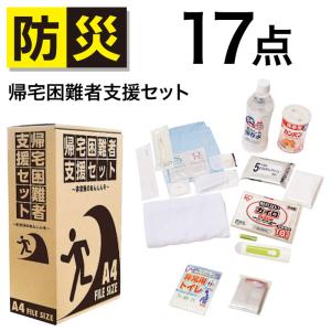 防災セット 防災グッズ 防災対策 避難 防災 災害 地震 緊急 非常 17点 帰宅困難 支援 緊急避難 オフィス 自宅【☆80】/帰宅困難者支援17点セット9987489APD｜toku109shop