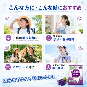 熱中対策ゼリー ぶどう味 150g×24袋 赤...の詳細画像2