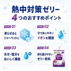 熱中対策ゼリー ぶどう味 150g×24袋 赤...の詳細画像4