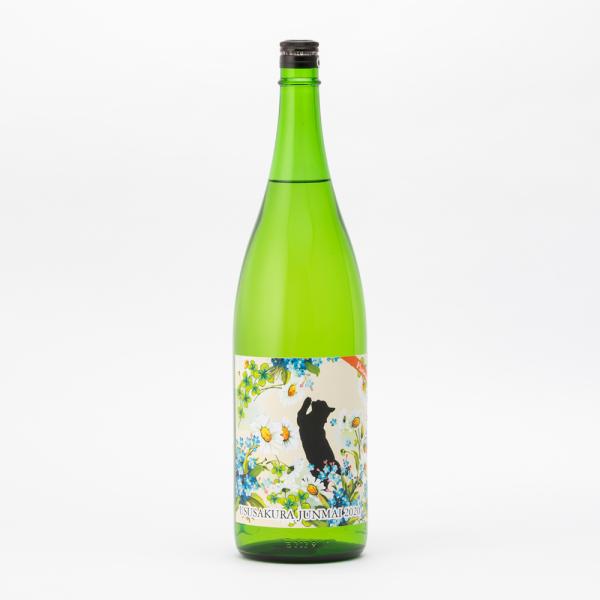 薄櫻 日本酒 花と猫 純米 吟吹雪 65%精米 火入 1.8L 1800ml 増本藤兵衛酒造場 薄桜...