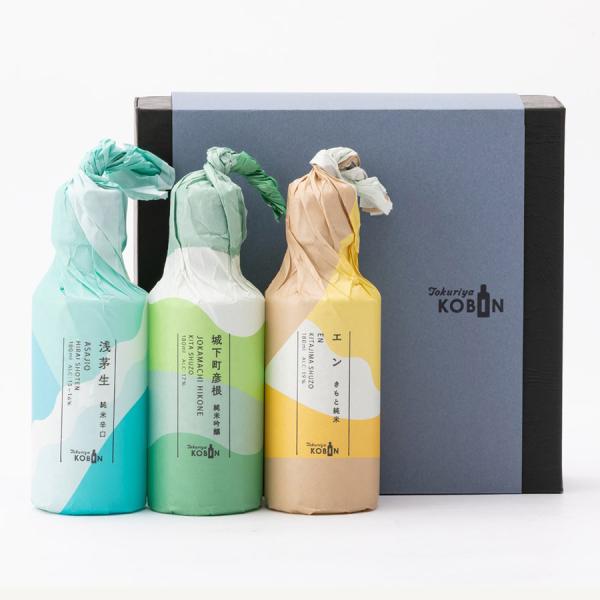 とくりやKOBIN 呑みくらべセット 〈辛口〉 浅茅生 城下町彦根 エン 火入 180ml 3本 日...