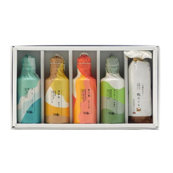 お福わけセット やま咲 鴨ロース+とくりやKOBIN180ml 4本 エン 浅茅生 萩乃露 モンスー...