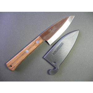 釣り用ナイフ（ケース付本職小出刃）95mm片刃 ステンレス刃 Ｐ360